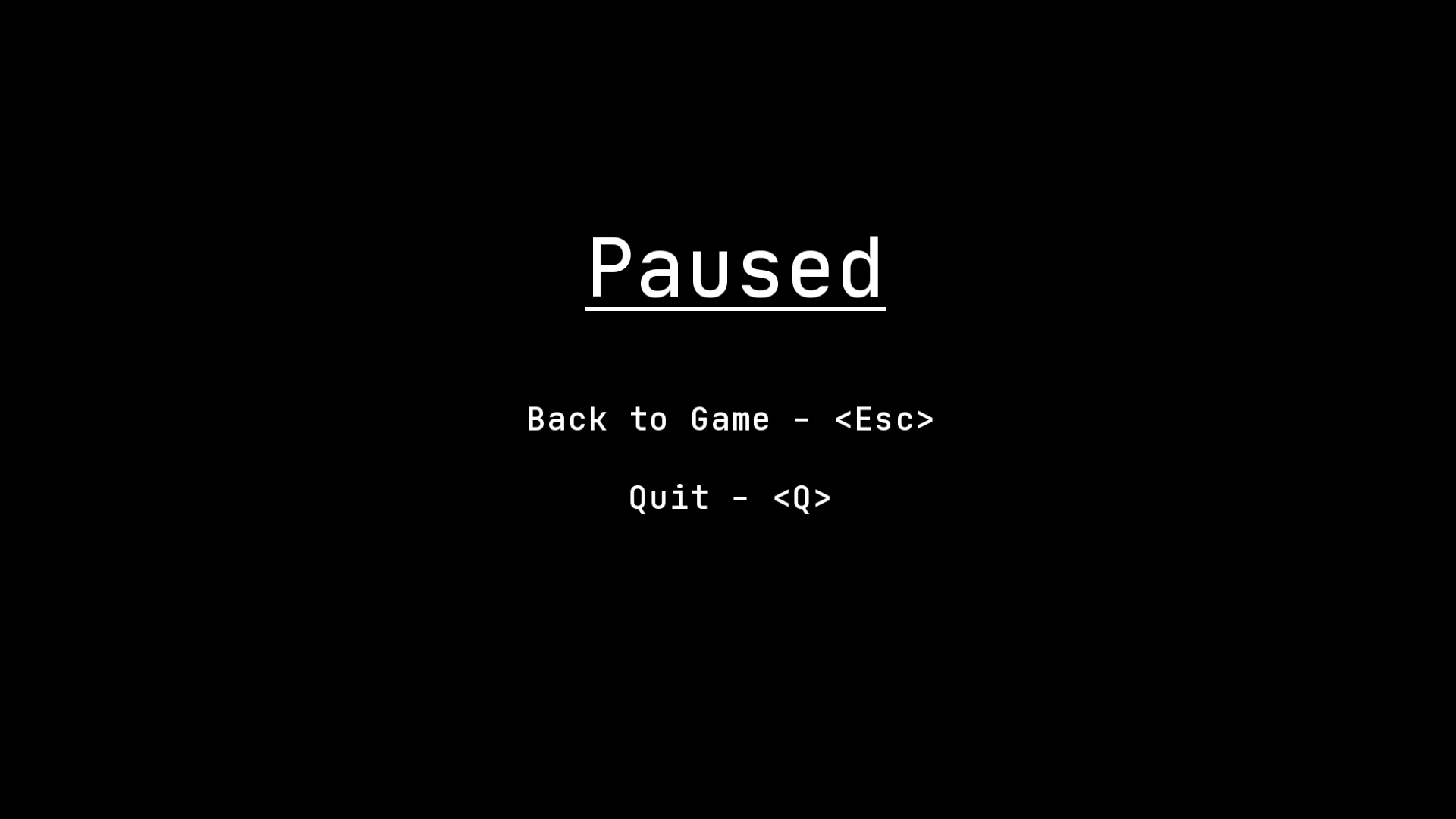 Pause menu screenshot